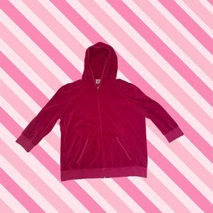 Juicy Couture Hot Pink Tracksuit Top Vintage Y2K Terrycloth